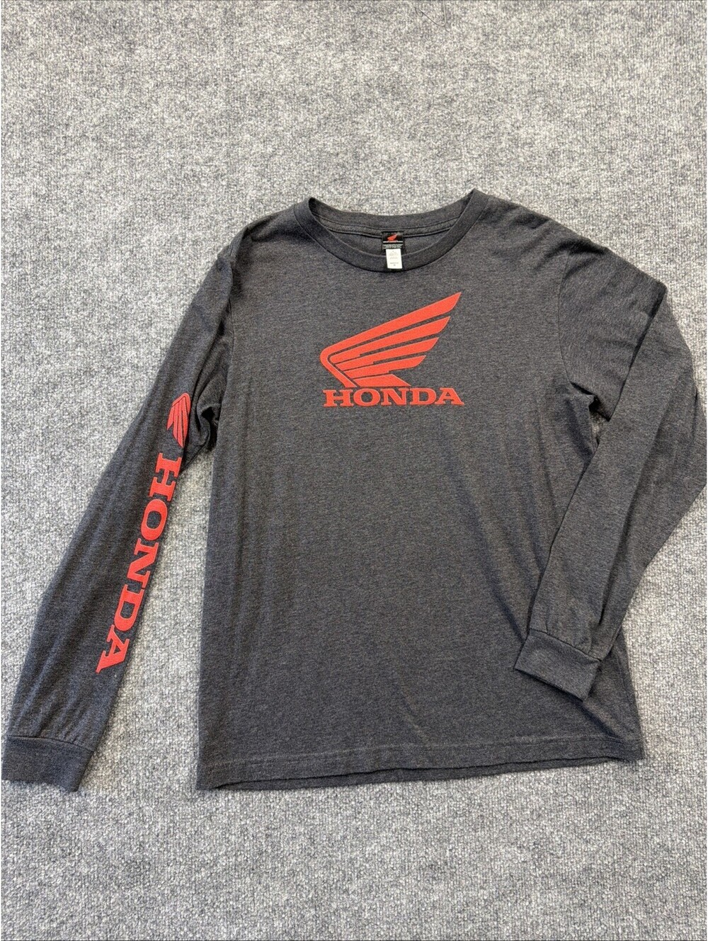 Honda Unisex Long Sleeve Grey T Shirt M